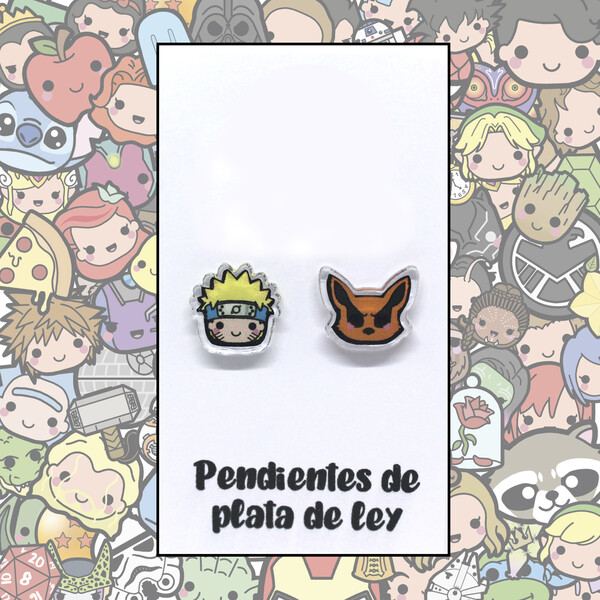 PENDIENTES - Naruto (Naruto y Kurama)