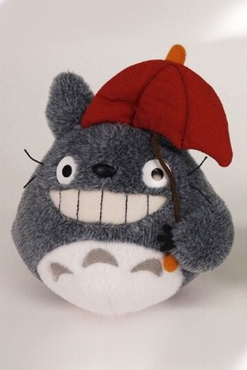 MI VECINO TOTORO- PELUCHE TOTORO RED UMBRELLA 15CM