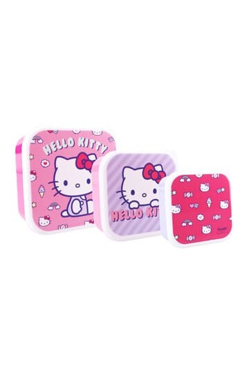 Sanrio Pack de 3 Fiambreras Hello Kitty Fresh Bites