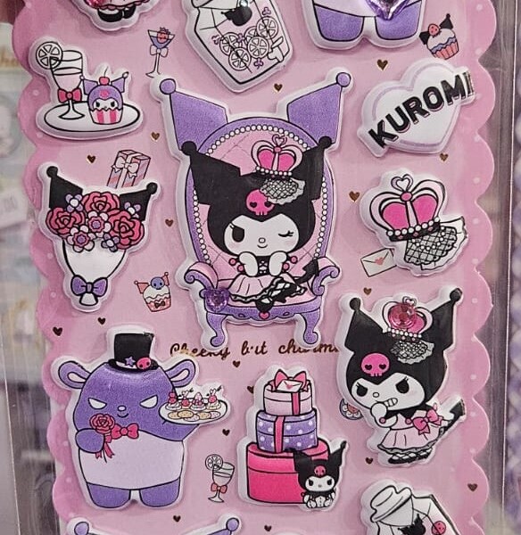 PEGATINAS RELIEVE KUROMI Y MY MELODY