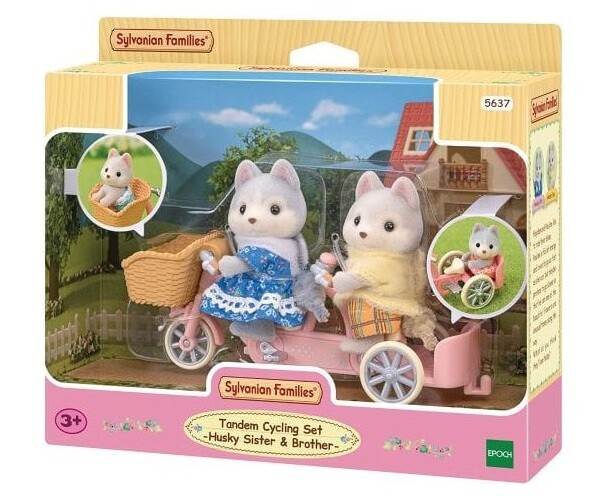 Sylvanian Families [TANDEM CYCLING SET - HUSKY BROTHER & SISTER]