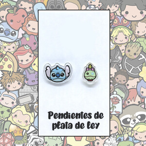 PENDIENTES - Lilo & Stitch (Stitch y Peluche)