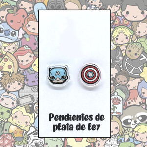 PENDIENTES - Marvel (Capitán América)