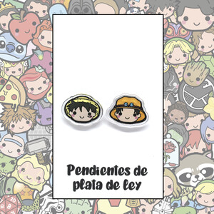 PENDIENTES - One Piece (Luffy y Ace)