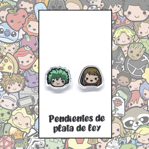 PENDIENTES - My Hero Academia (Midoriya y Uraraka)