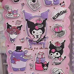 PEGATINAS RELIEVE KUROMI Y MY MELODY